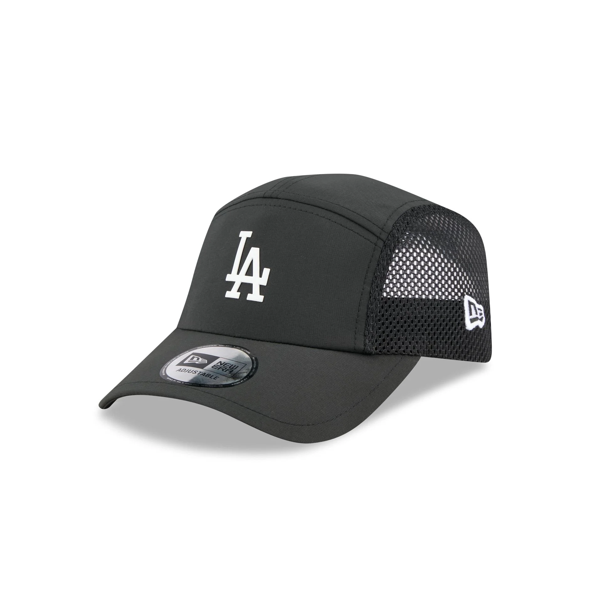 Los Angeles Dodgers Black Poly Runner Adjustable Hat