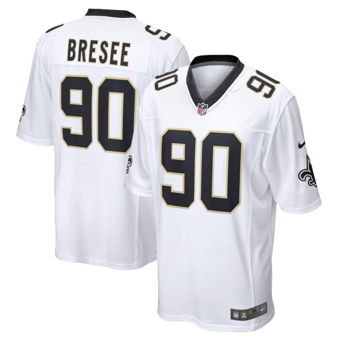 Men’s New Orleans Saints Bryan Bresee Nike White Game Jersey