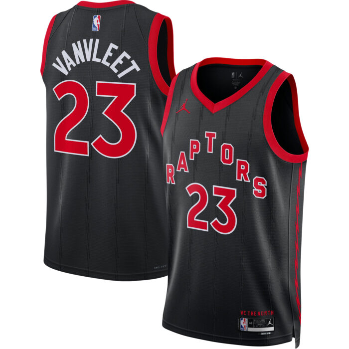 Unisex Toronto Raptors Fred VanVleet Jordan Brand Black Swingman Jersey – Statement Edition