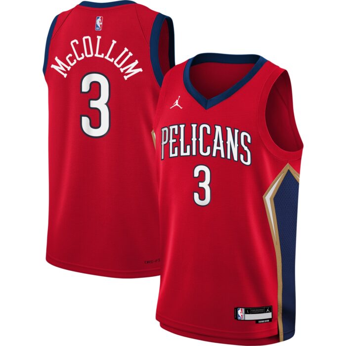 Youth New Orleans Pelicans C.J. McCollum Jordan Brand Red Swingman Jersey – Statement Edition