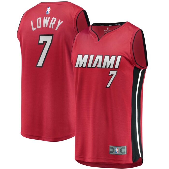Men’s Miami Heat Kyle Lowry Fanatics Red Fast Break Replica Player Jersey – Statement Edition
