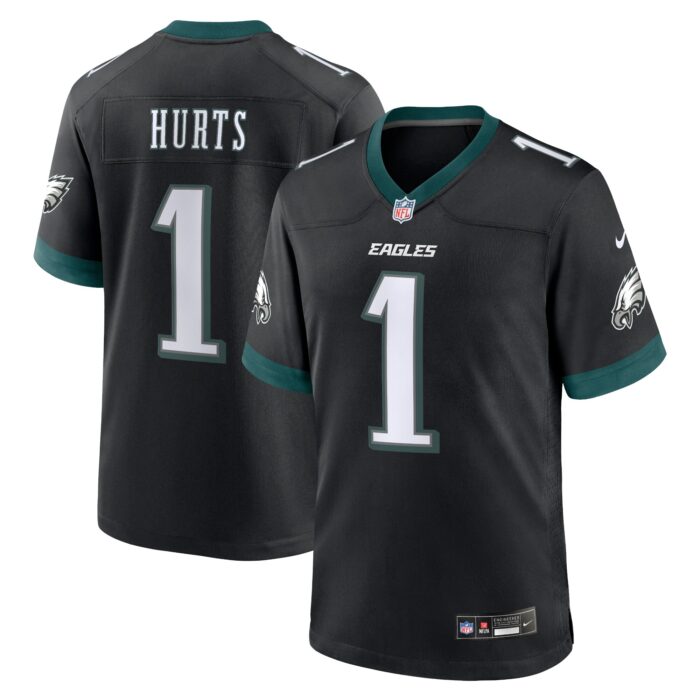 Men’s Philadelphia Eagles Jalen Hurts Nike Black Alternate Game Jersey