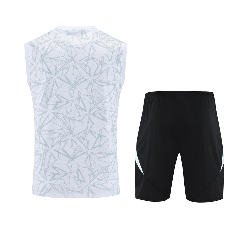 Kit Tank Top + Shorts Real Madrid White/Black Training 25/26