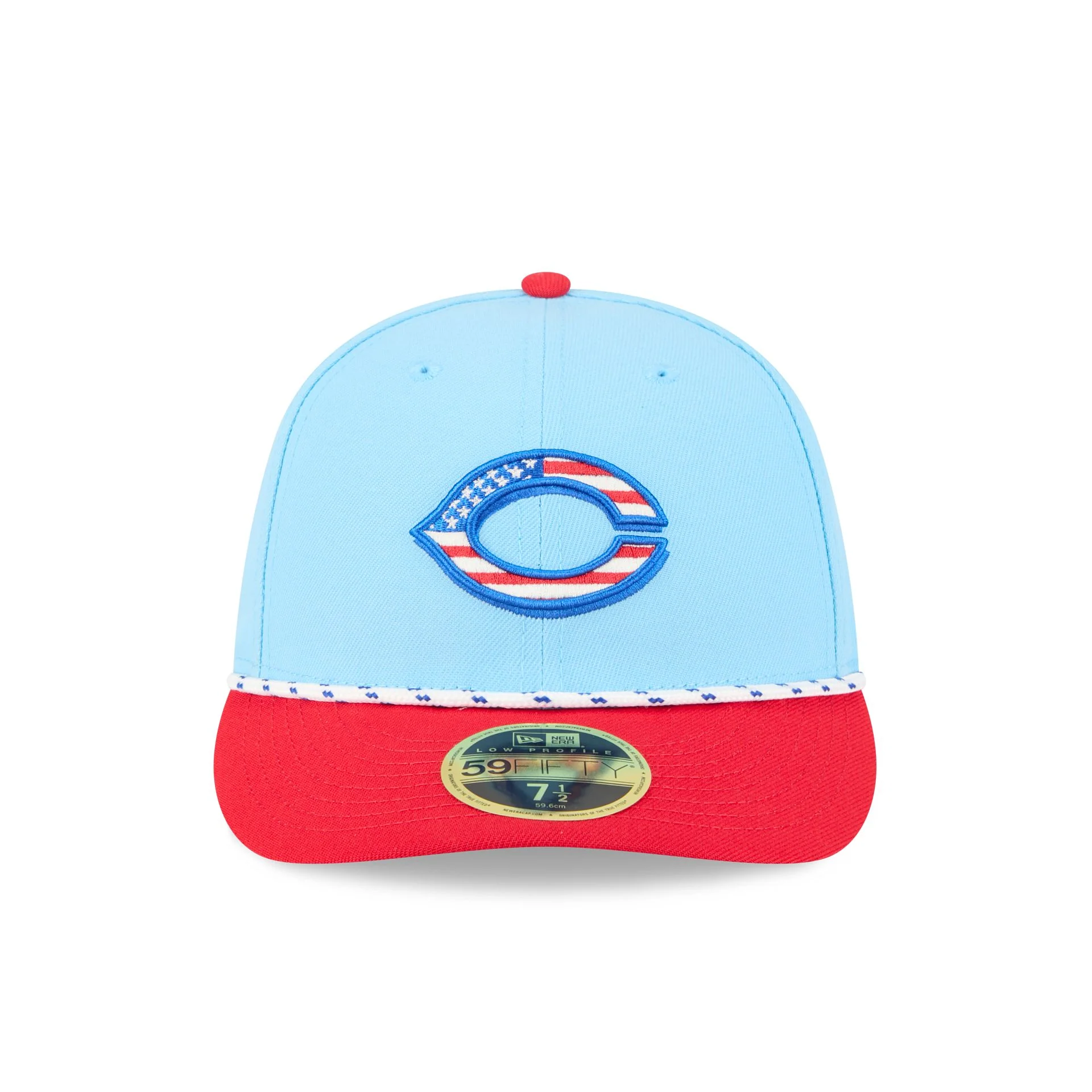 Cincinnati Reds Independence Day 2025 Low Profile 59FIFTY Fitted Hat