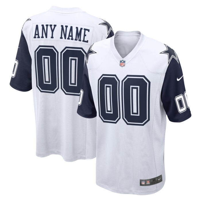 Men’s Dallas Cowboys Nike White Alternate Custom Game Jersey