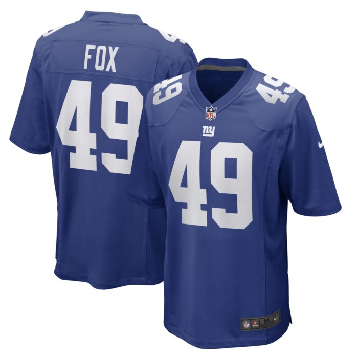 Men’s New York Giants Tomon Fox Nike Royal Game Player Jersey