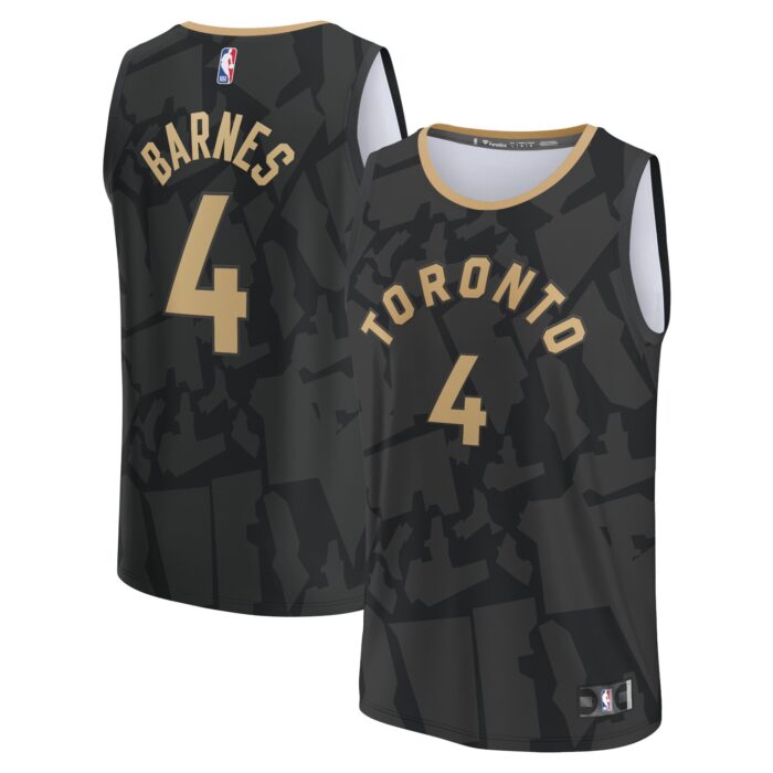 Youth Toronto Raptors Scottie Barnes Fanatics Black Fastbreak Jersey – City Edition