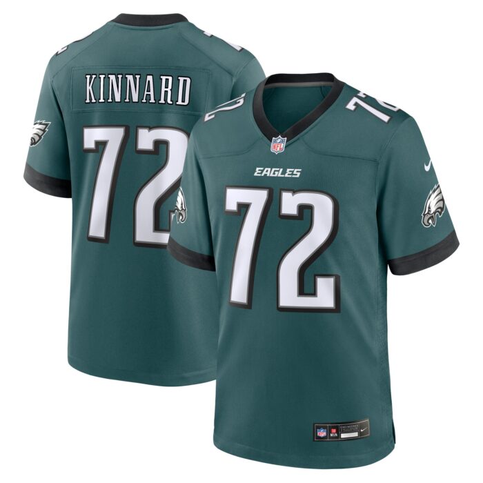 Men’s Philadelphia Eagles Darian Kinnard Nike Midnight Green Team Game Jersey