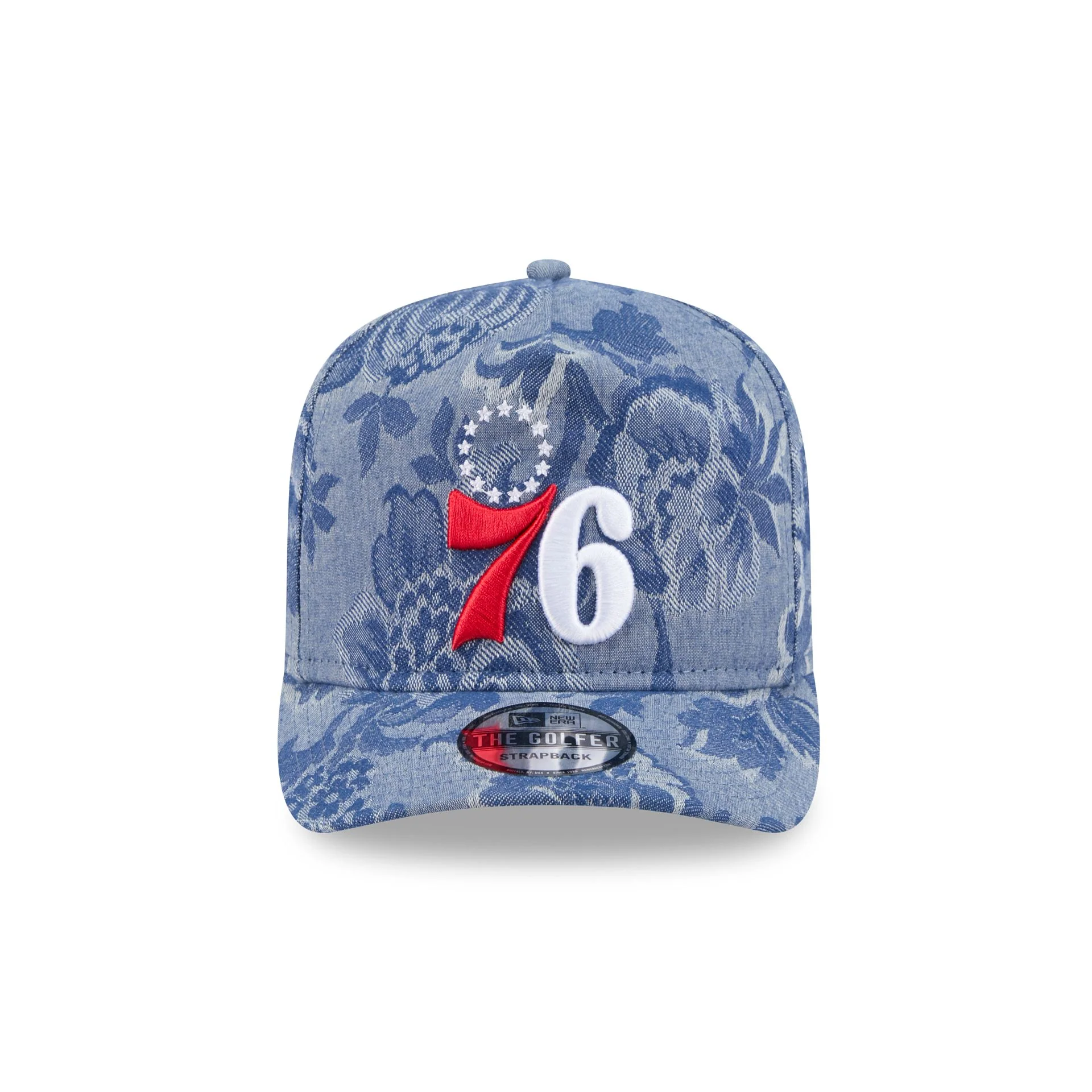 Philadelphia 76ers Denim Jacquard Golfer Hat
