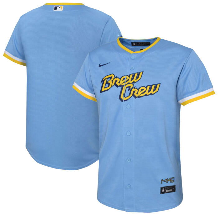Preschool Milwaukee Brewers Nike Powder Blue City Connect Replica Team Jersey