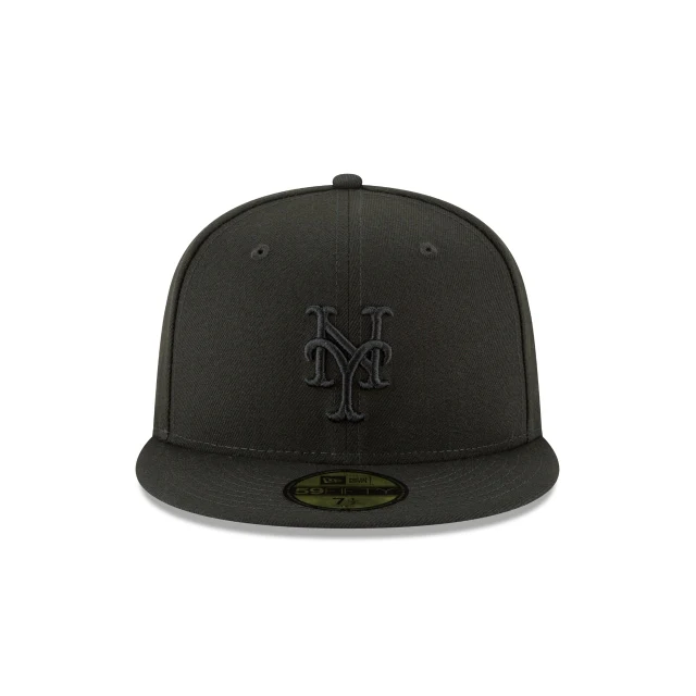 New York Mets Blackout Basic 59FIFTY Fitted Hat