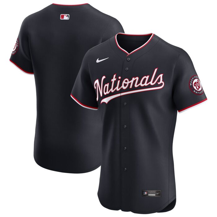 Men’s Washington Nationals Nike Navy Alternate Vapor Premier Elite Patch Jersey