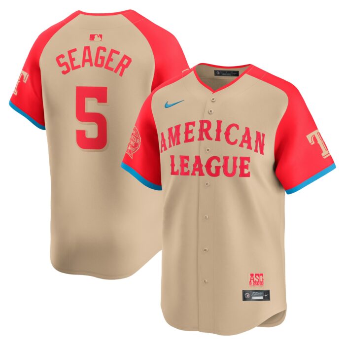 Men’s American League Corey Seager Nike Cream 2024 MLB All-Star Game Limited Player Jersey