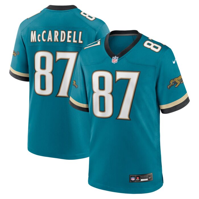 Men’s Jacksonville Jaguars Keenan McCardell Nike Teal Prowler Throwback Retired Player Game Jersey