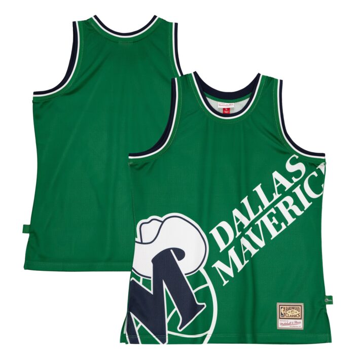 Men’s Dallas Mavericks Mitchell & Ness Green Hardwood Classics Blown Out Fashion Jersey