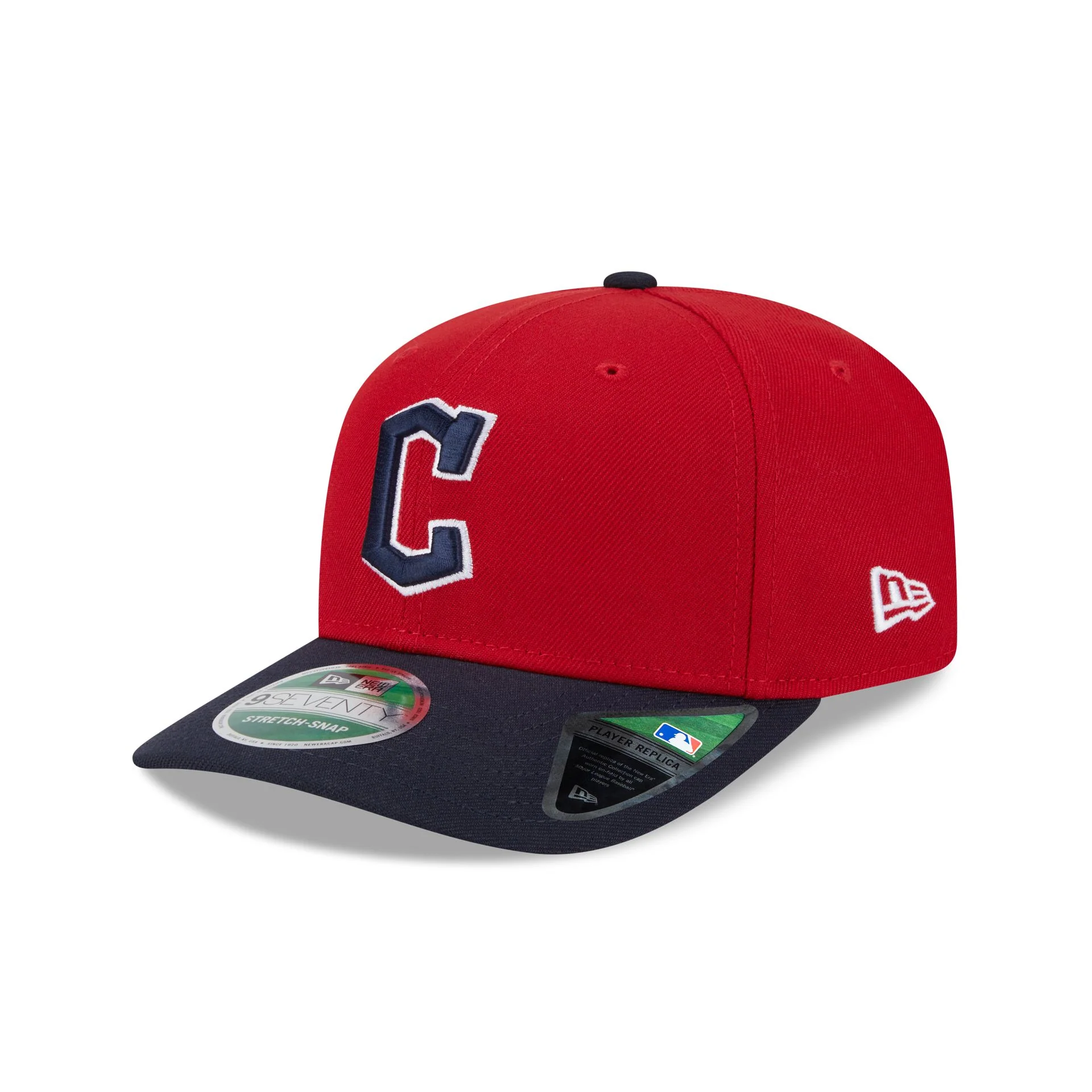 Cleveland Guardians Home Authentic Collection 9SEVENTY Stretch-Snap Hat
