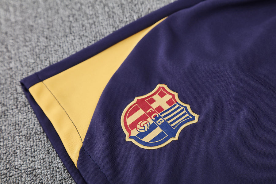 Kit Tank Top + Shorts Barcelona Dark Blue/Gold Training 25/26