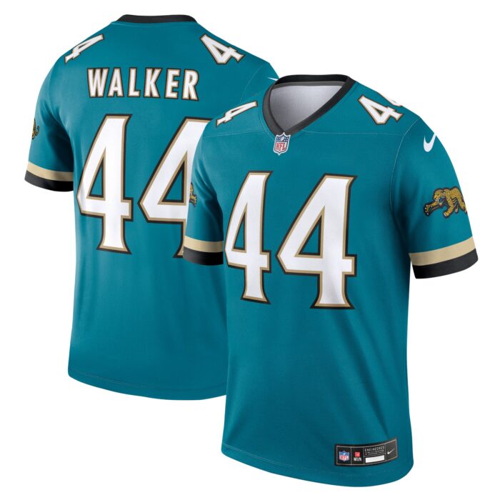 Men’s Jacksonville Jaguars Travon Walker Nike Teal Prowler Throwback Legend Jersey