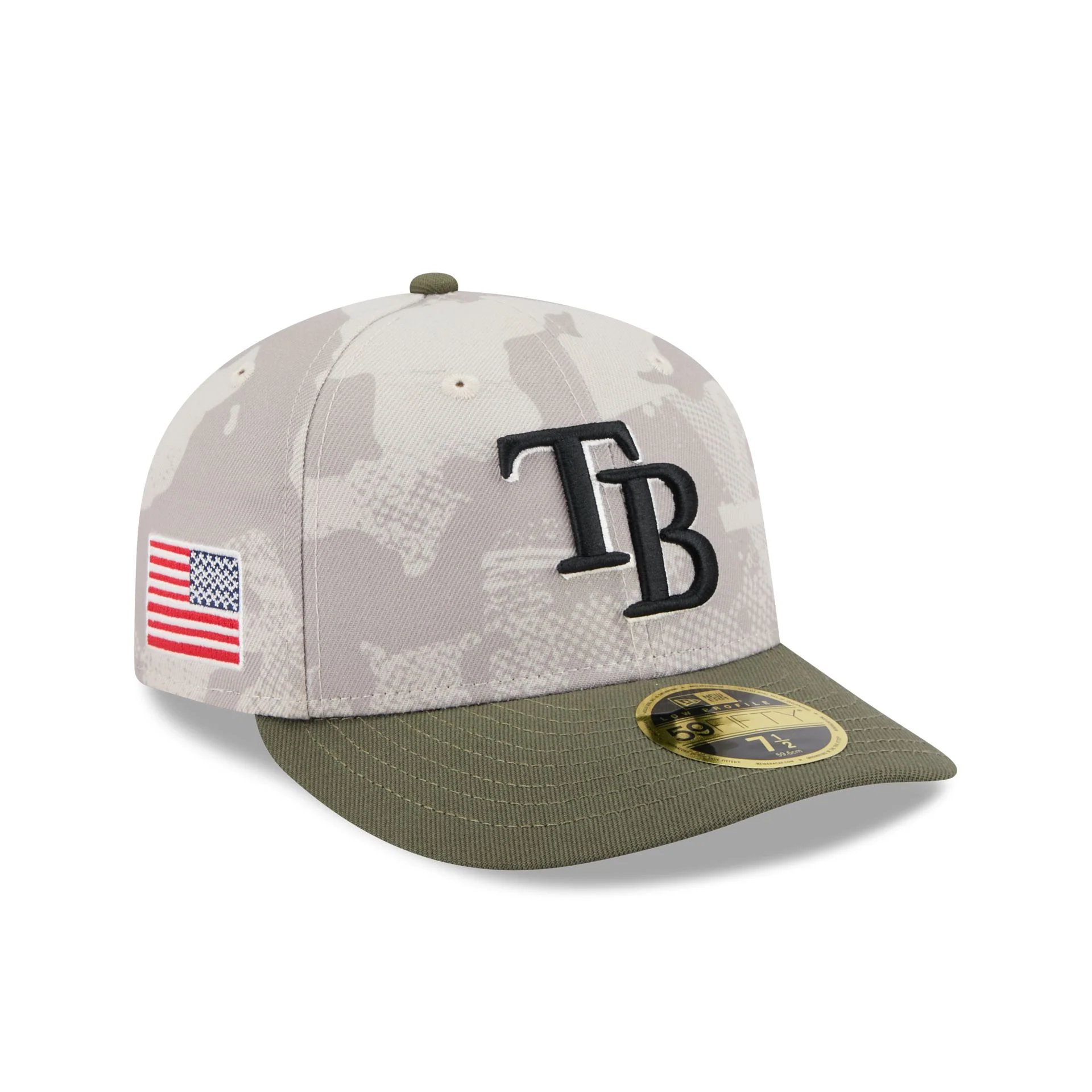 Tampa Bay Rays Armed Forces Day 2025 Low Profile 59FIFTY Fitted Hat