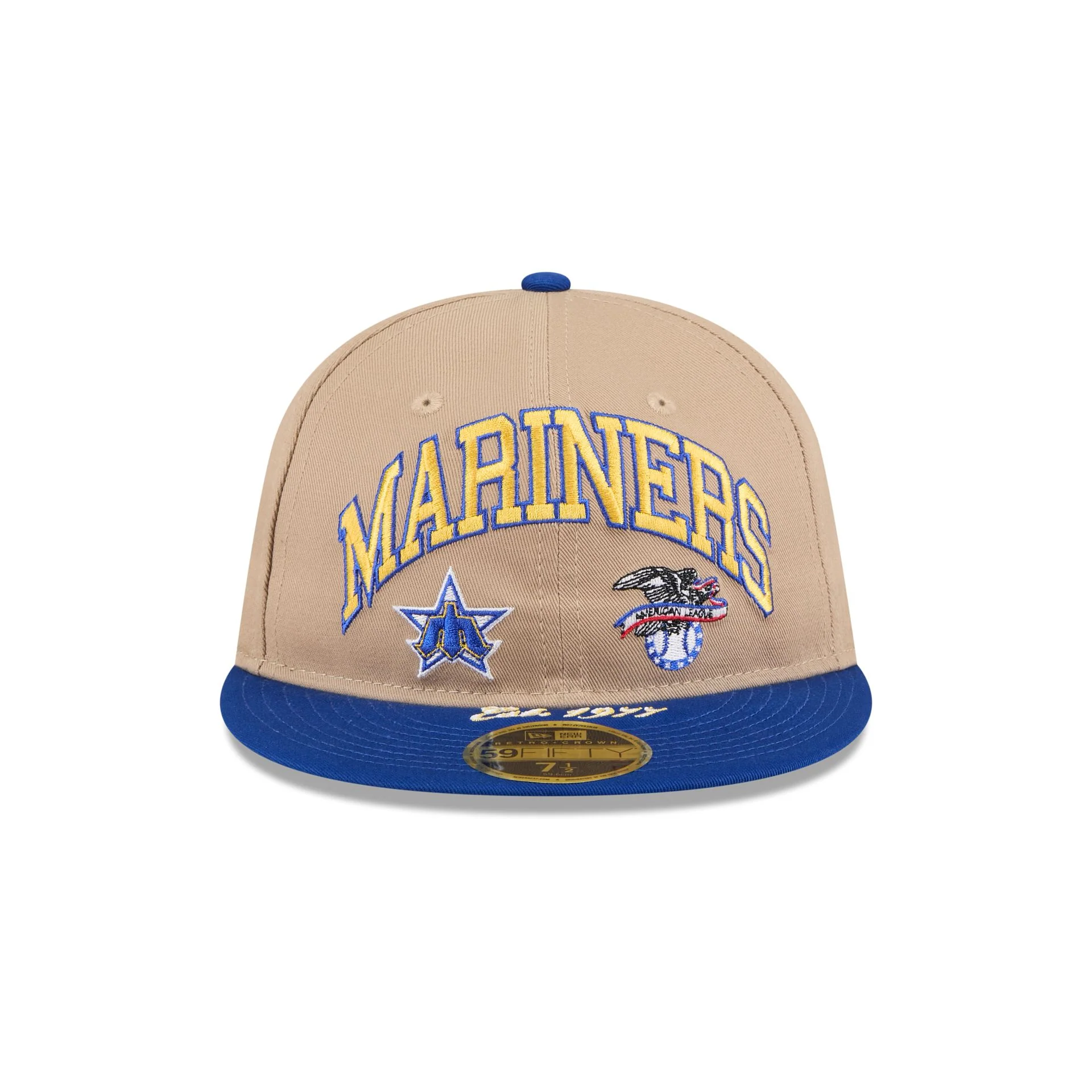 Seattle Mariners Camel Retro Crown 59FIFTY Fitted Hat