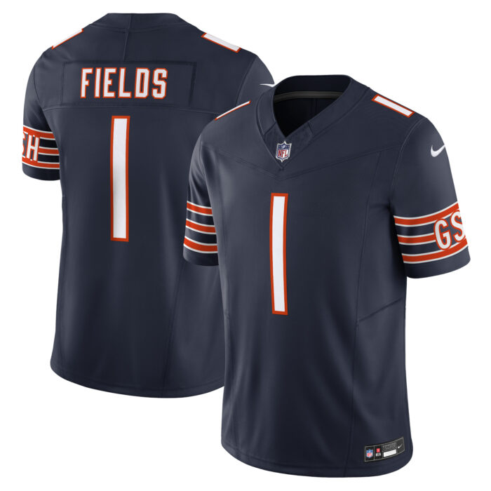 Men’s Chicago Bears Justin Fields Nike Navy Vapor F.U.S.E. Limited Jersey