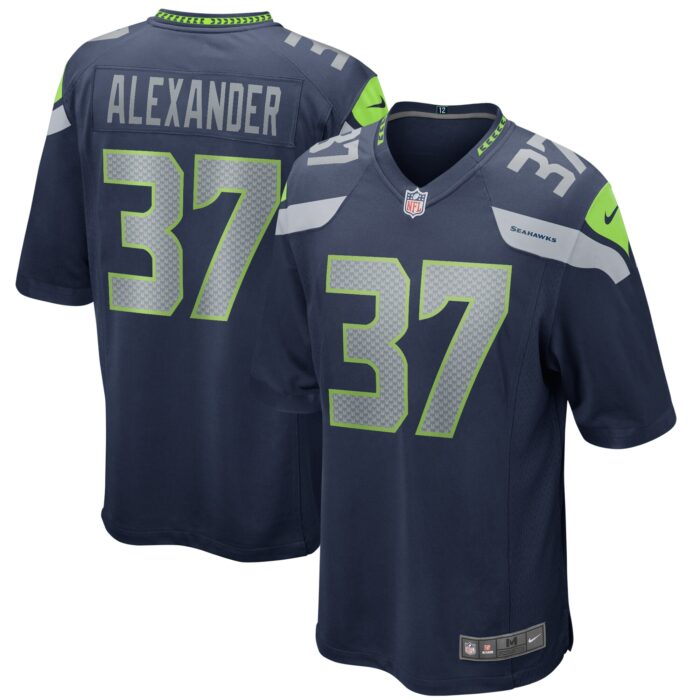 Men’s Seattle Seahawks Shaun Alexander Nike College Navy Game Retired Player Jersey