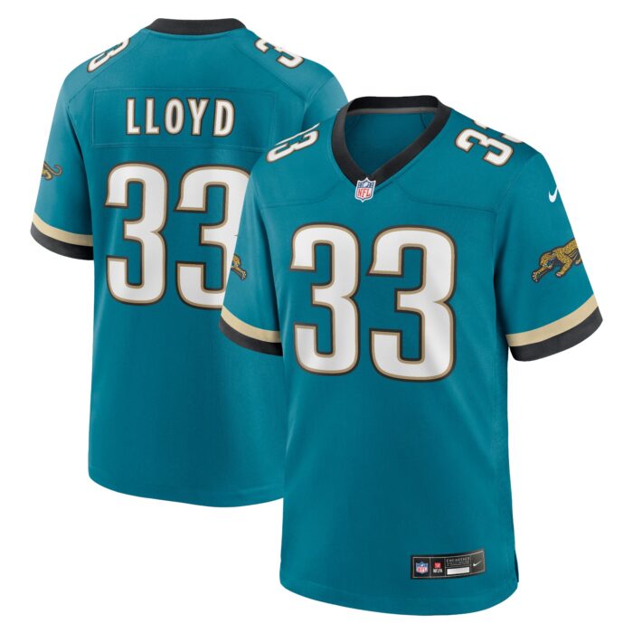 Men’s Jacksonville Jaguars Devin Lloyd Nike Teal Prowler Throwback Player Game Jersey