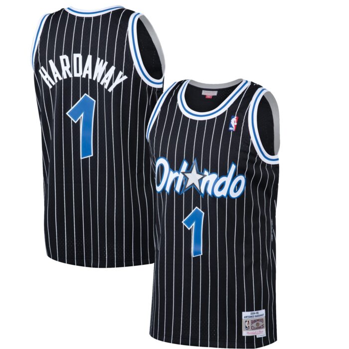 Men’s Orlando Magic Penny Hardaway Mitchell & Ness Black Hardwood Classics Swingman Jersey