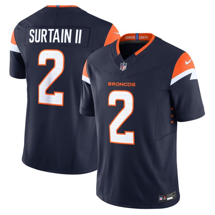 Men’s Denver Broncos Patrick Surtain II Nike Navy Mile High Collection Vapor F.U.S.E. Limited Jersey
