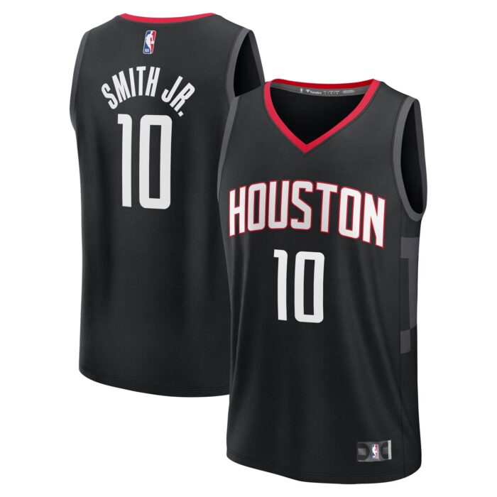 Men’s Houston Rockets Jabari Smith Jr. Fanatics Black Fast Break Replica Player Jersey – Statement Edition