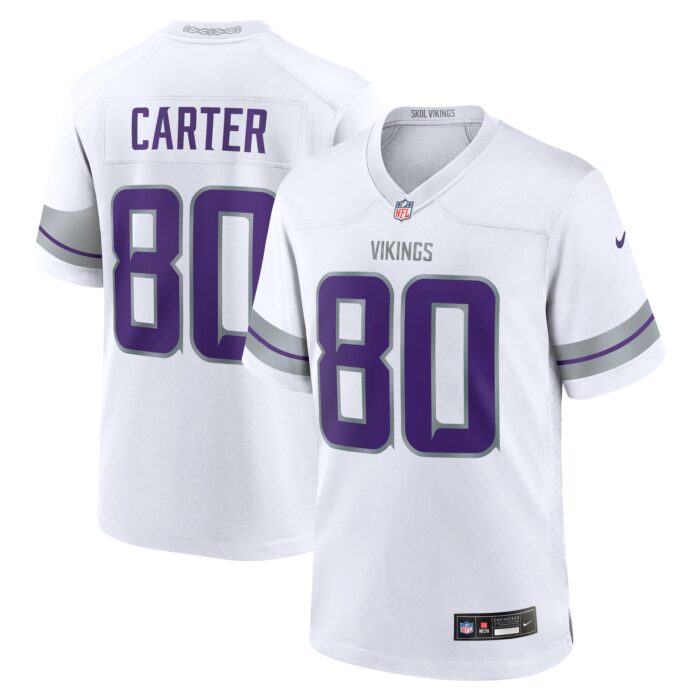 Men’s Minnesota Vikings Cris Carter Nike White Alternate Retired Player Game Jersey