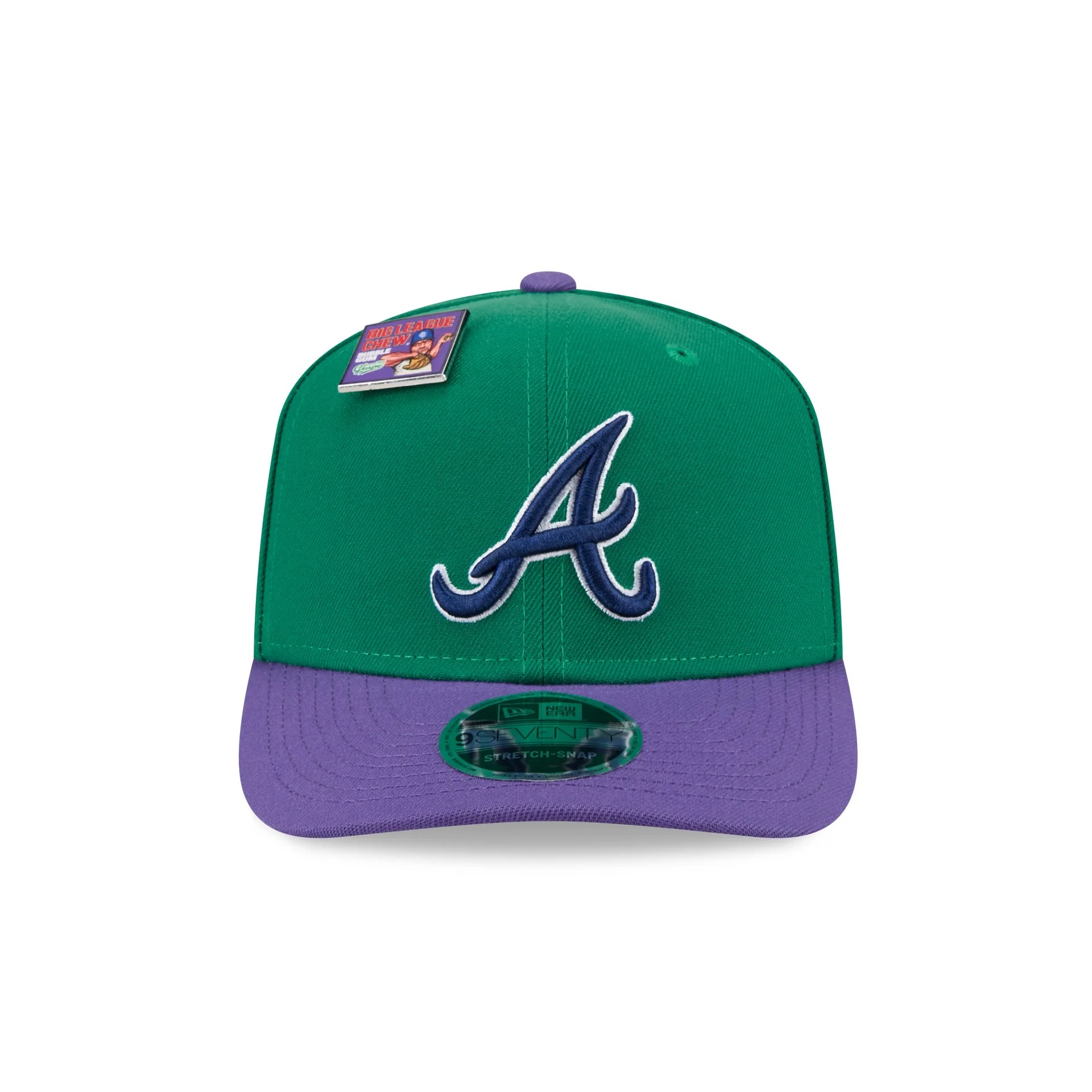 Big League Chew X Atlanta Braves Ground Ball Grape 9SEVENTY Stretch-Snap Hat