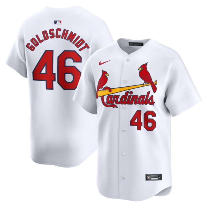 Men’s St. Louis Cardinals Paul Goldschmidt Nike White Home Limited Player Jersey