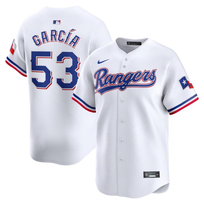 Youth Texas Rangers Adolis García Nike White Home Limited Player Jersey
