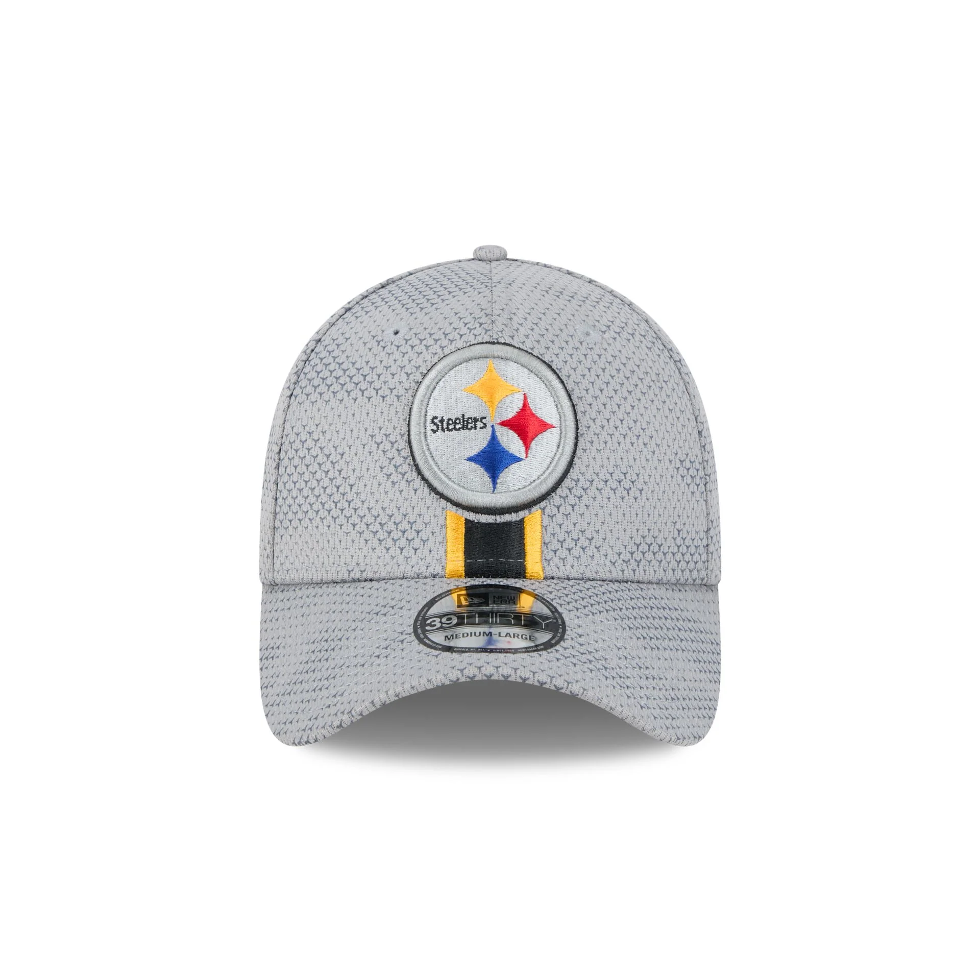 Pittsburgh Steelers 2024 Sideline Gray 39THIRTY Stretch Fit Hat