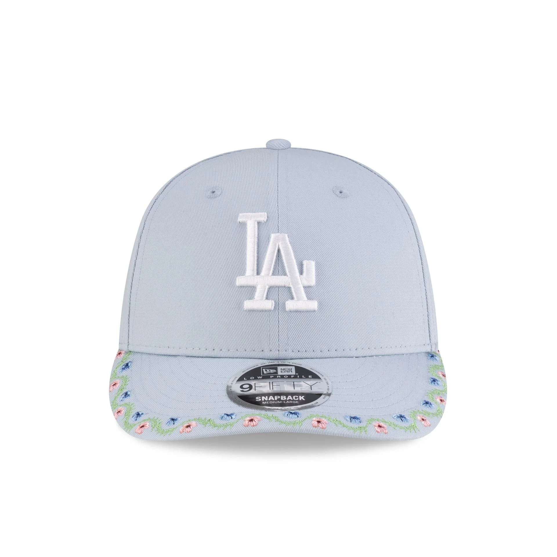 Los Angeles Dodgers Floral Pastel Blue Low Profile 9FIFTY Snapback Hat