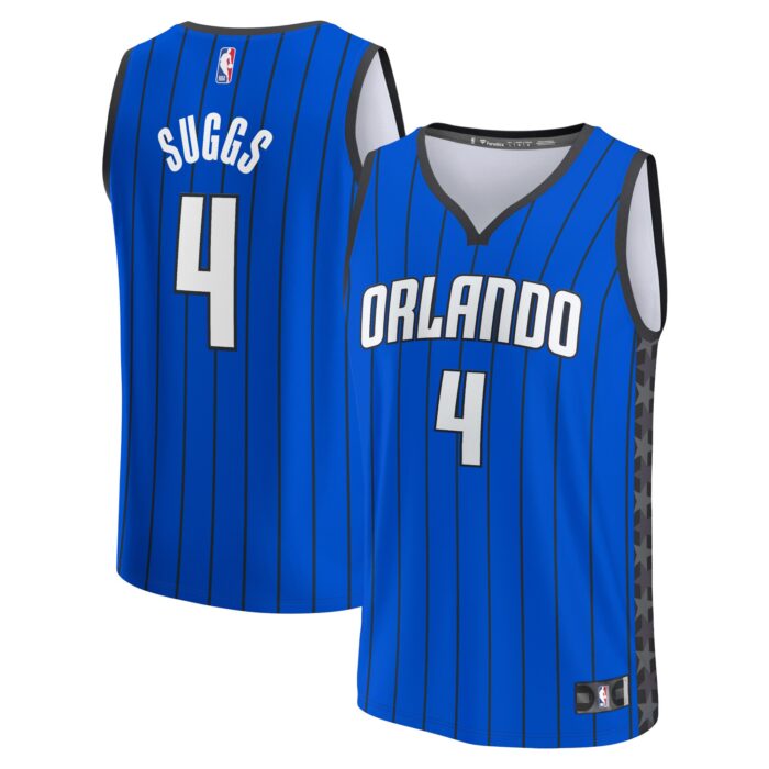 Men’s Orlando Magic Jalen Suggs Fanatics Blue Fast Break Replica Player Jersey – Statement Edition