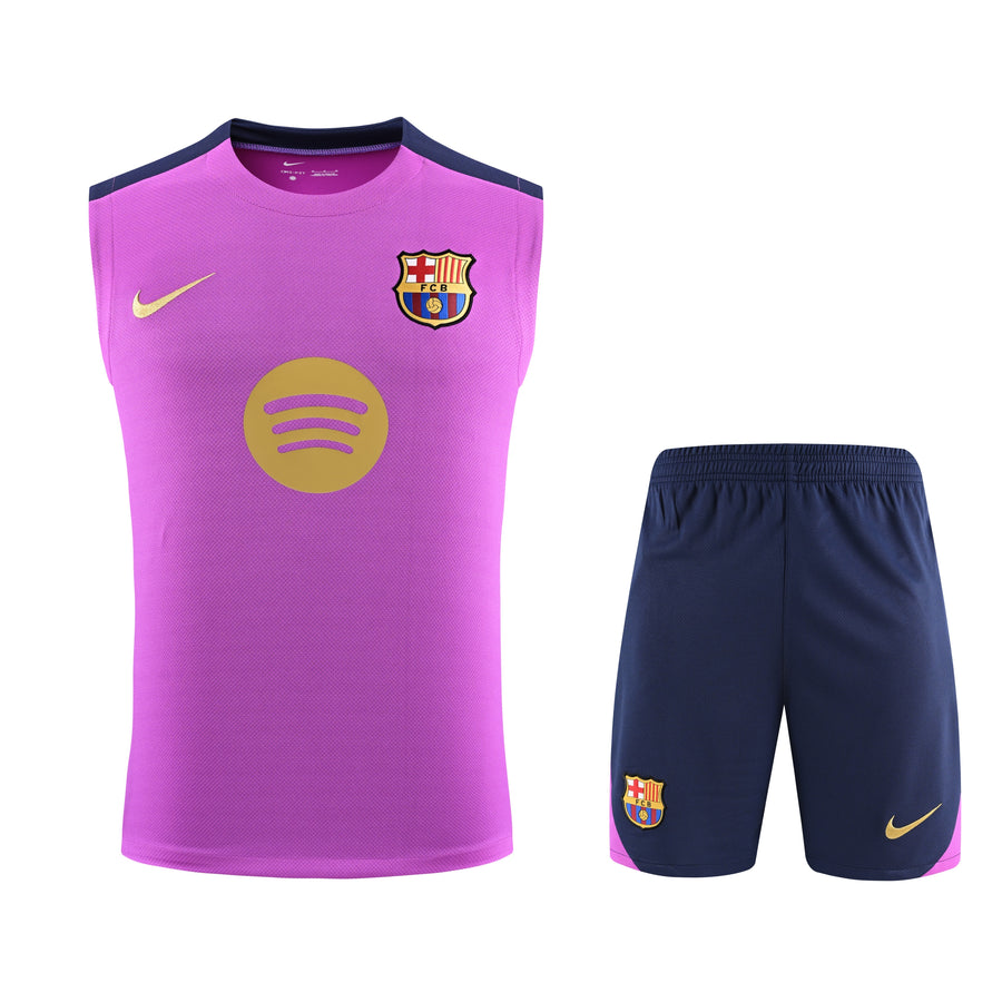 Kit Tank Top + Shorts Barcelona Purple Training 25/26