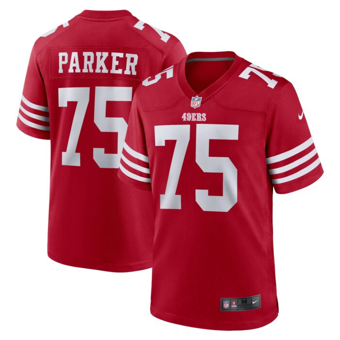 Men’s San Francisco 49ers Brandon Parker Nike Scarlet Team Game Jersey