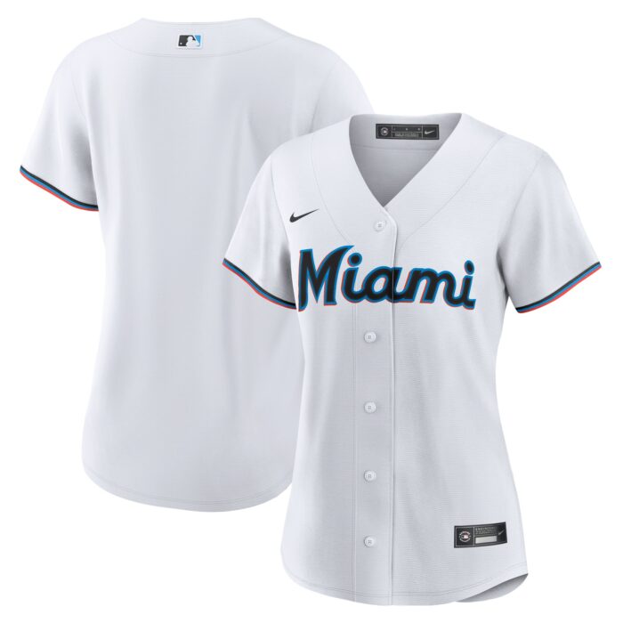 Women’s Miami Marlins Nike White Replica Team Jersey
