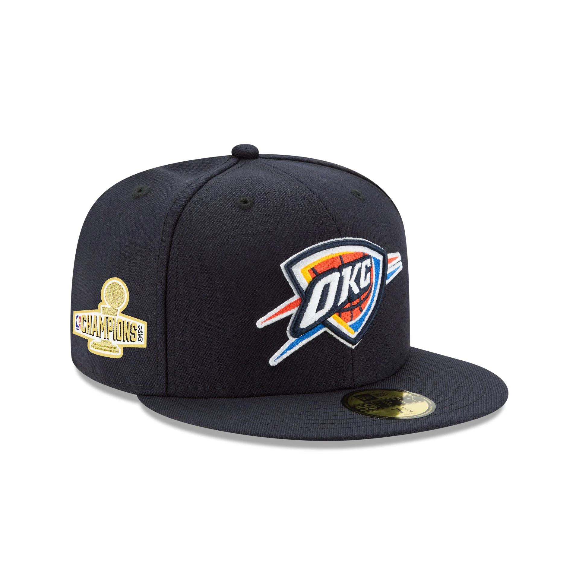 Oklahoma City Thunder 2025 NBA Champions Sidepatch 59FIFTY Fitted Hat