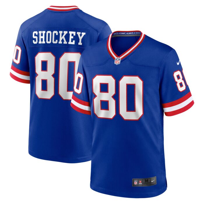 Men’s New York Giants Jeremy Shockey Nike Royal Classic Retired Player Game Jersey