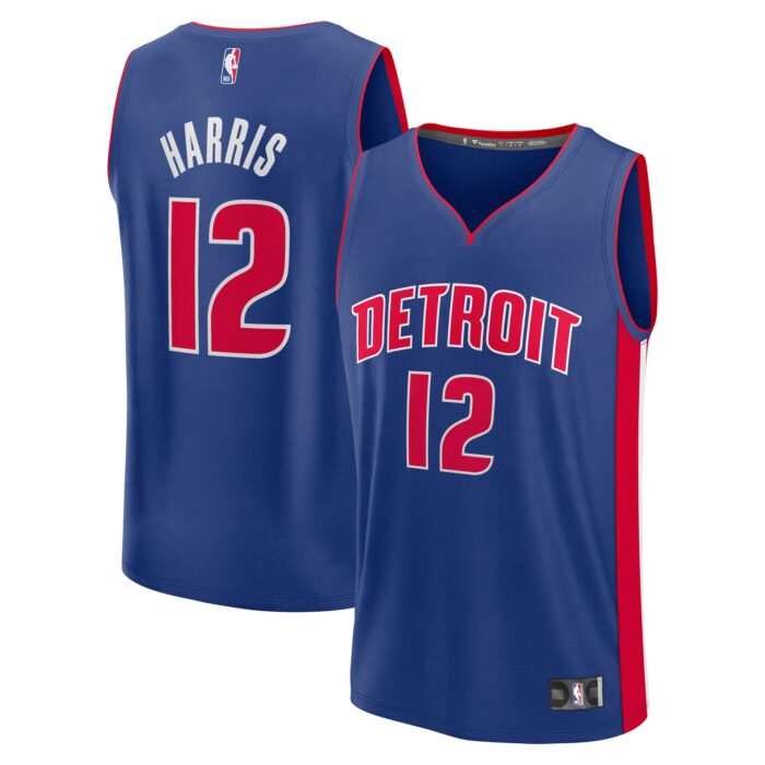Men’s Detroit Pistons Tobias Harris Fanatics Blue Fast Break Replica Player Jersey – Icon Edition