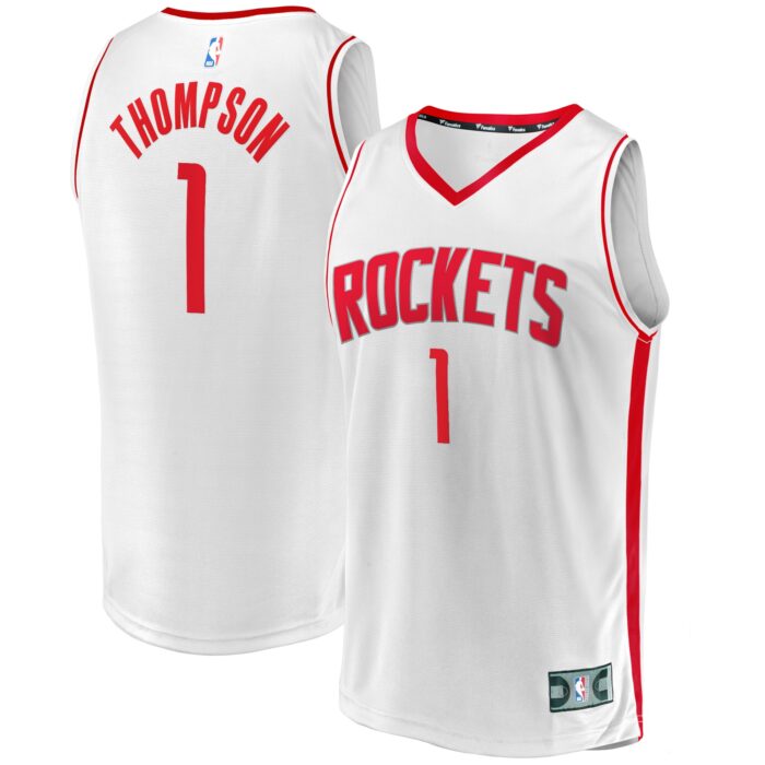 Men’s Houston Rockets Amen Thompson Fanatics White Fast Break Replica Player Jersey – Association Edition