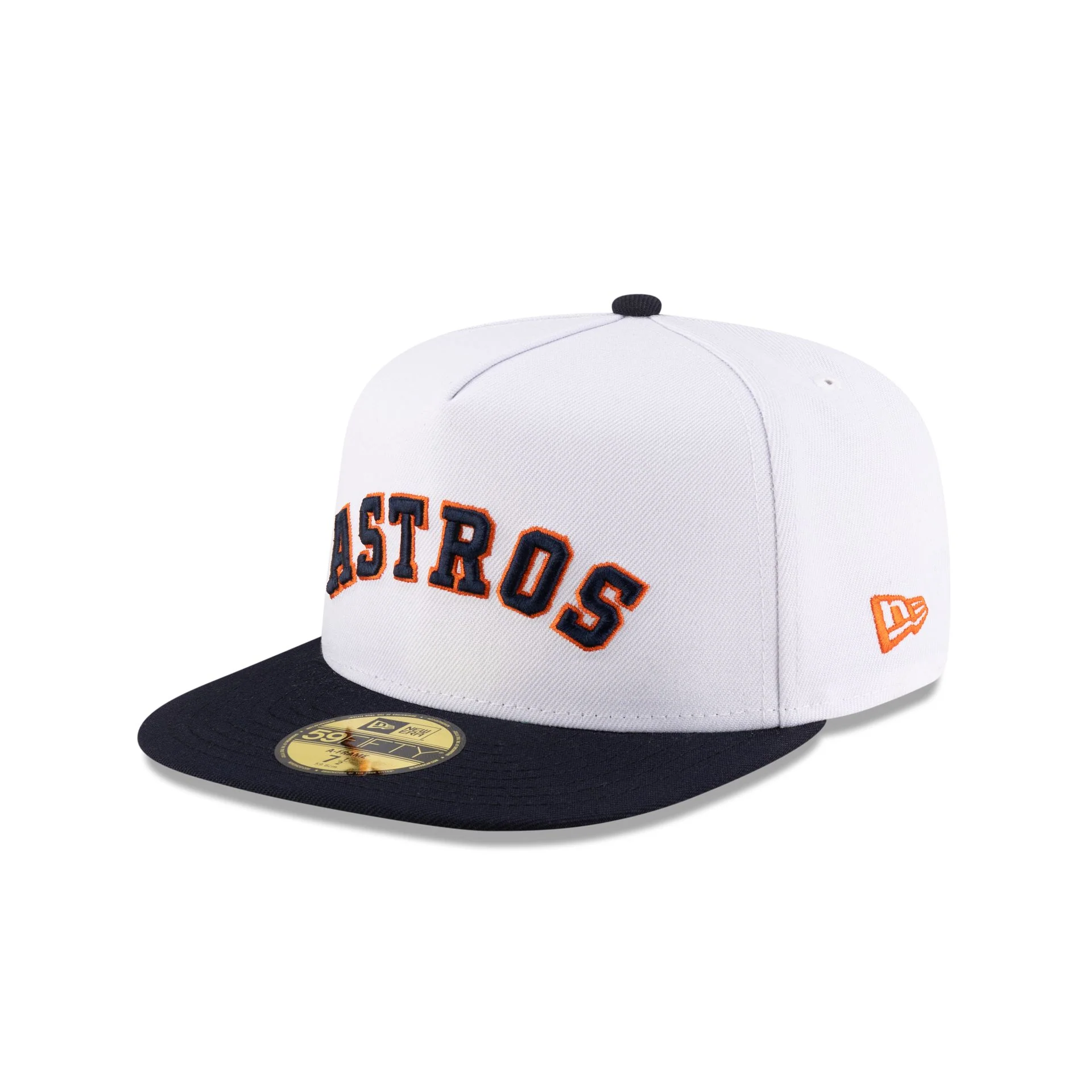 Just Caps League Sidepatch Optic White Houston Astros 59FIFTY A-Frame Fitted Hat