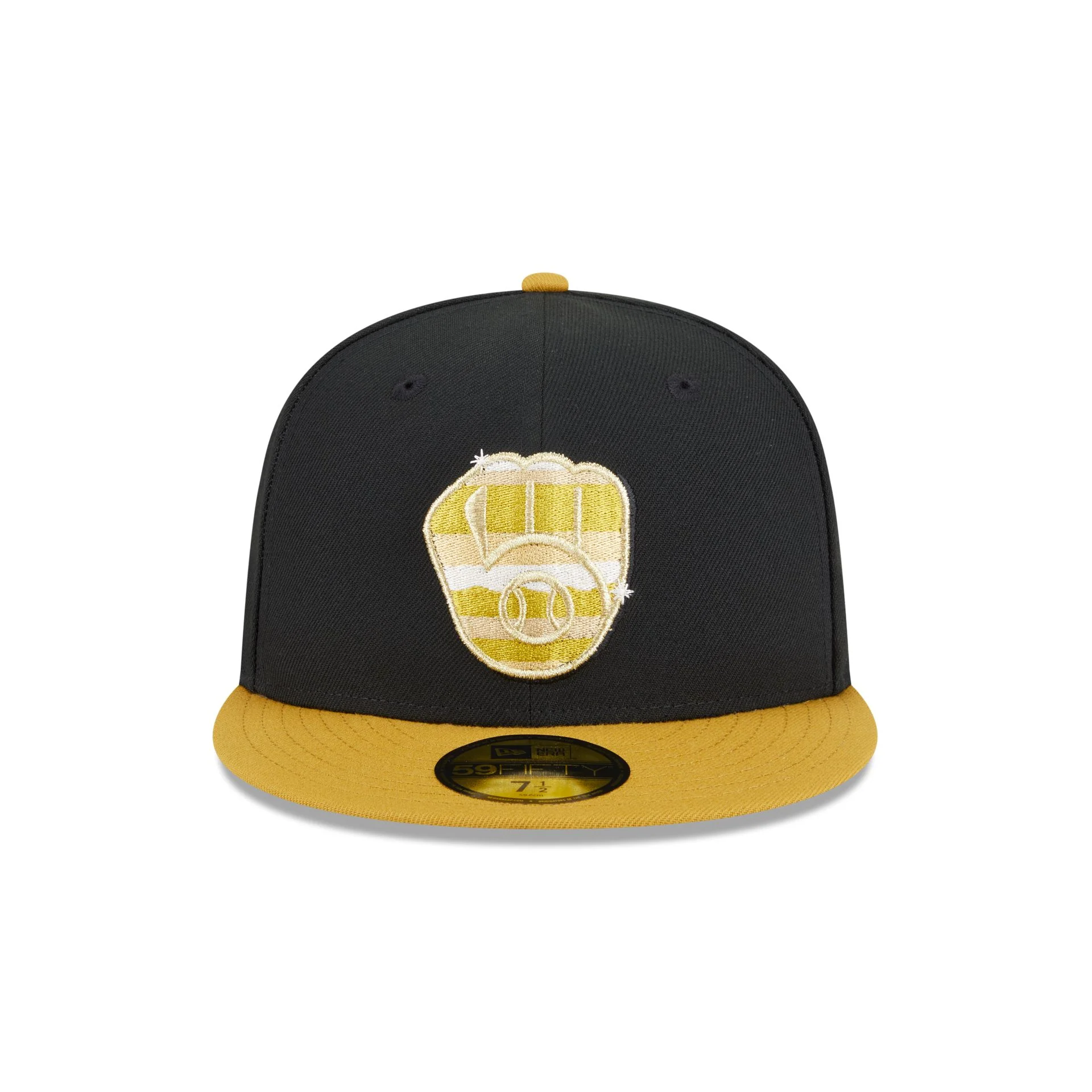 Milwaukee Brewers Metallic Gold Logo 59FIFTY Fitted Hat