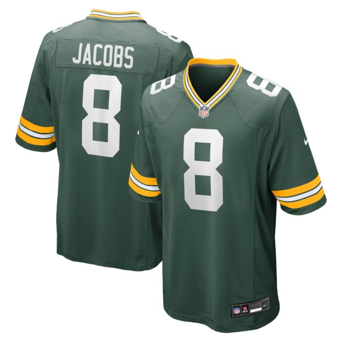 Men’s Green Bay Packers Josh Jacobs Nike Green Team Game Jersey