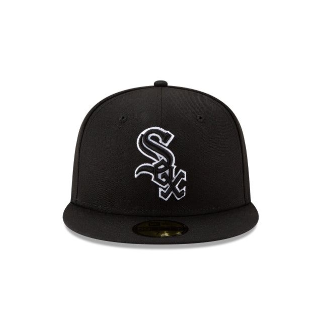 Chicago White Sox Black Outline 59FIFTY Fitted Hat