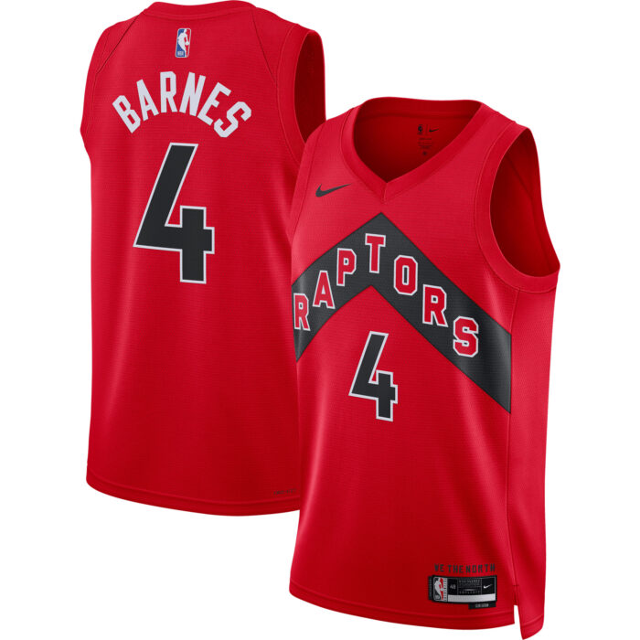 Unisex Toronto Raptors Scottie Barnes Nike Red Swingman Jersey – Icon Edition
