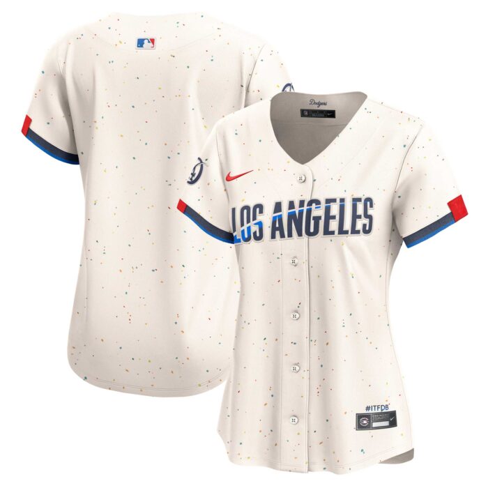 Women’s Los Angeles Dodgers  Nike Cream 2024 City Connect Limited Jersey